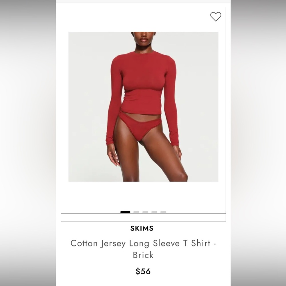 SKIMS Cotton Jersey Long Sleeve T Shirt